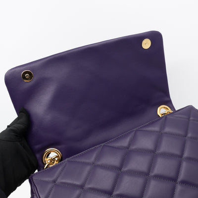 Miss Kate Quilted Purple Leather