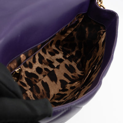 Miss Kate Quilted Purple Leather