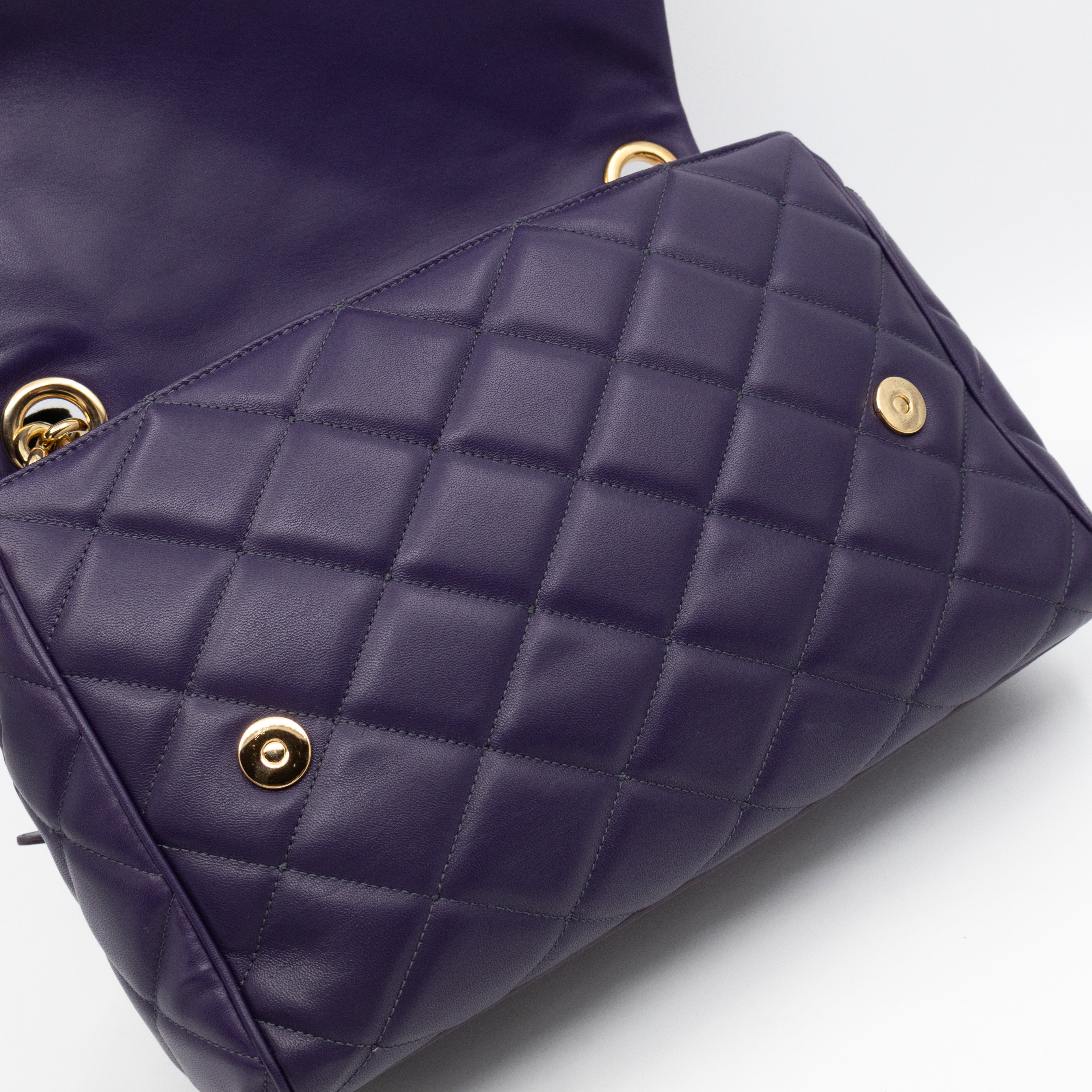 Miss Kate Quilted Purple Leather