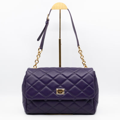 Miss Kate Quilted Purple Leather