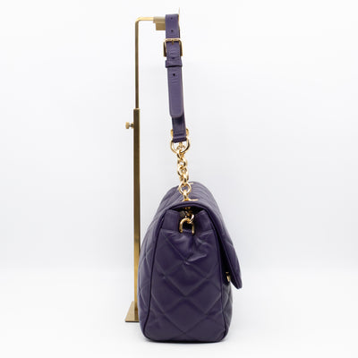Miss Kate Quilted Purple Leather