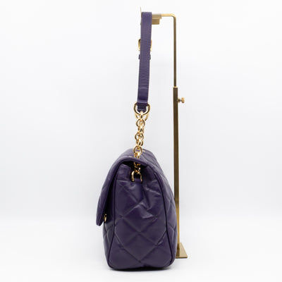 Miss Kate Quilted Purple Leather