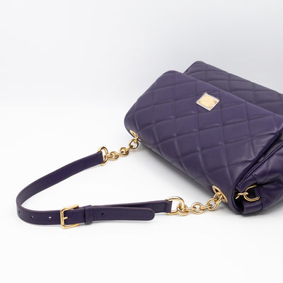 Miss Kate Quilted Purple Leather
