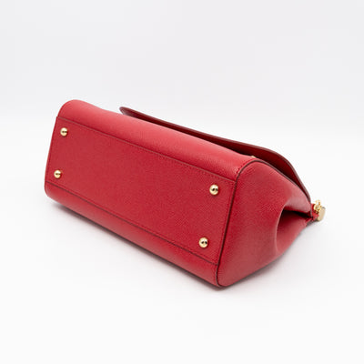 Sicily Medium Red Dauphine Leather