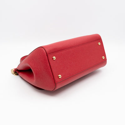 Sicily Medium Red Dauphine Leather