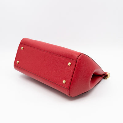 Sicily Medium Red Dauphine Leather