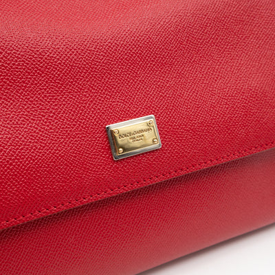 Sicily Medium Red Dauphine Leather