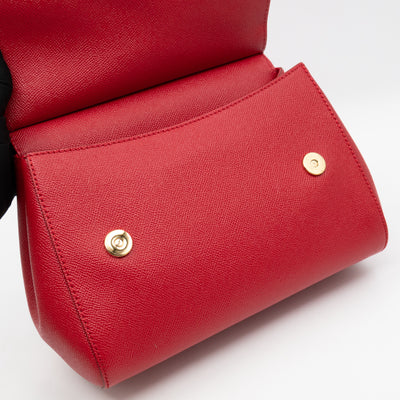 Sicily Medium Red Dauphine Leather