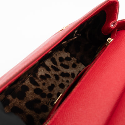 Sicily Medium Red Dauphine Leather