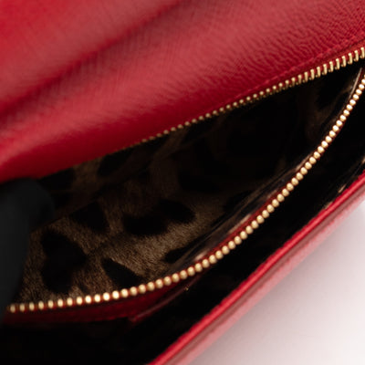 Sicily Medium Red Dauphine Leather