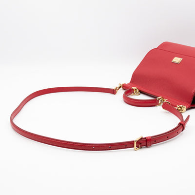 Sicily Medium Red Dauphine Leather