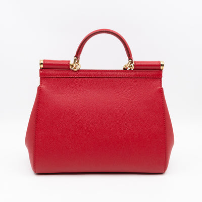 Sicily Medium Red Dauphine Leather