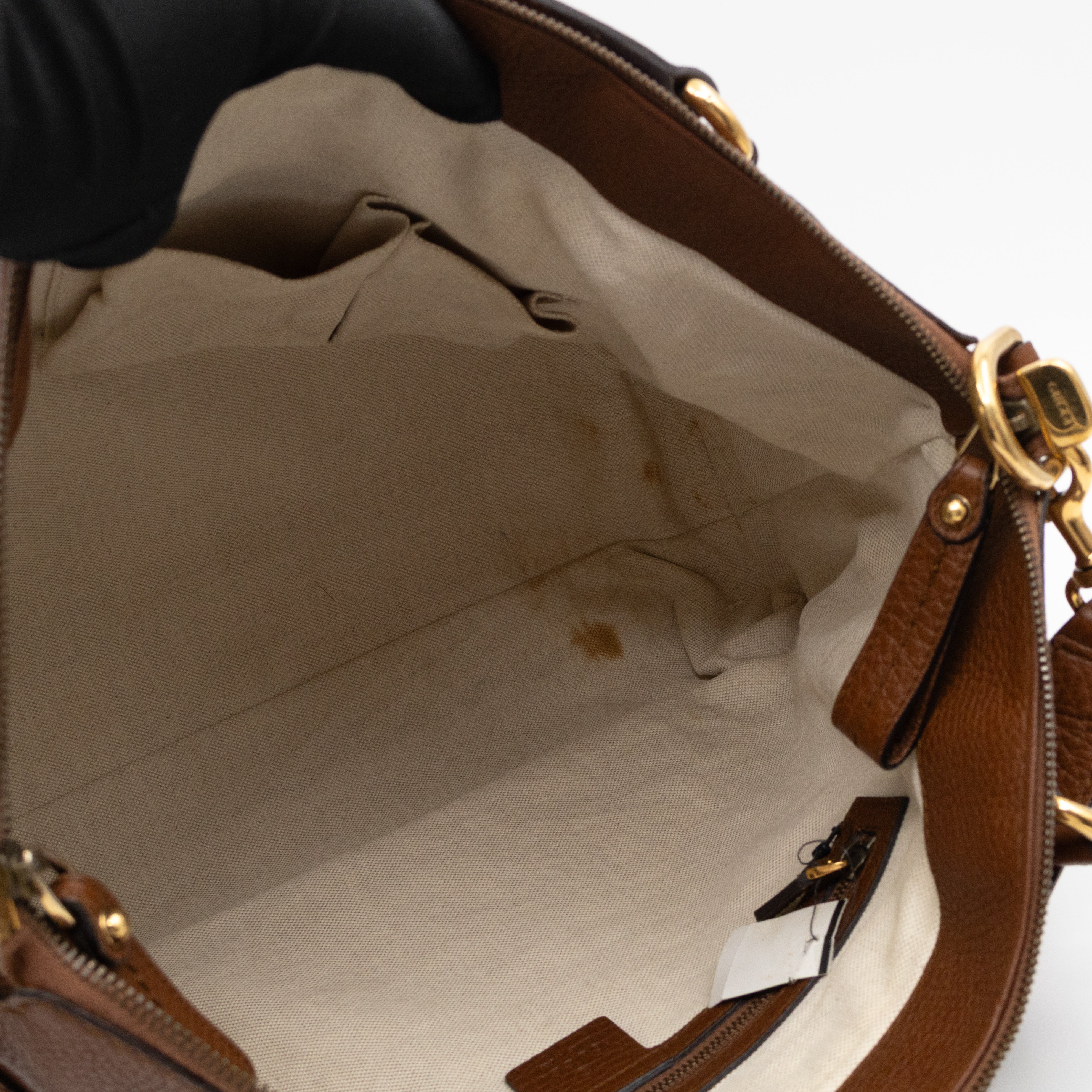 Ride Top Handle Tote Bag Brown Leather