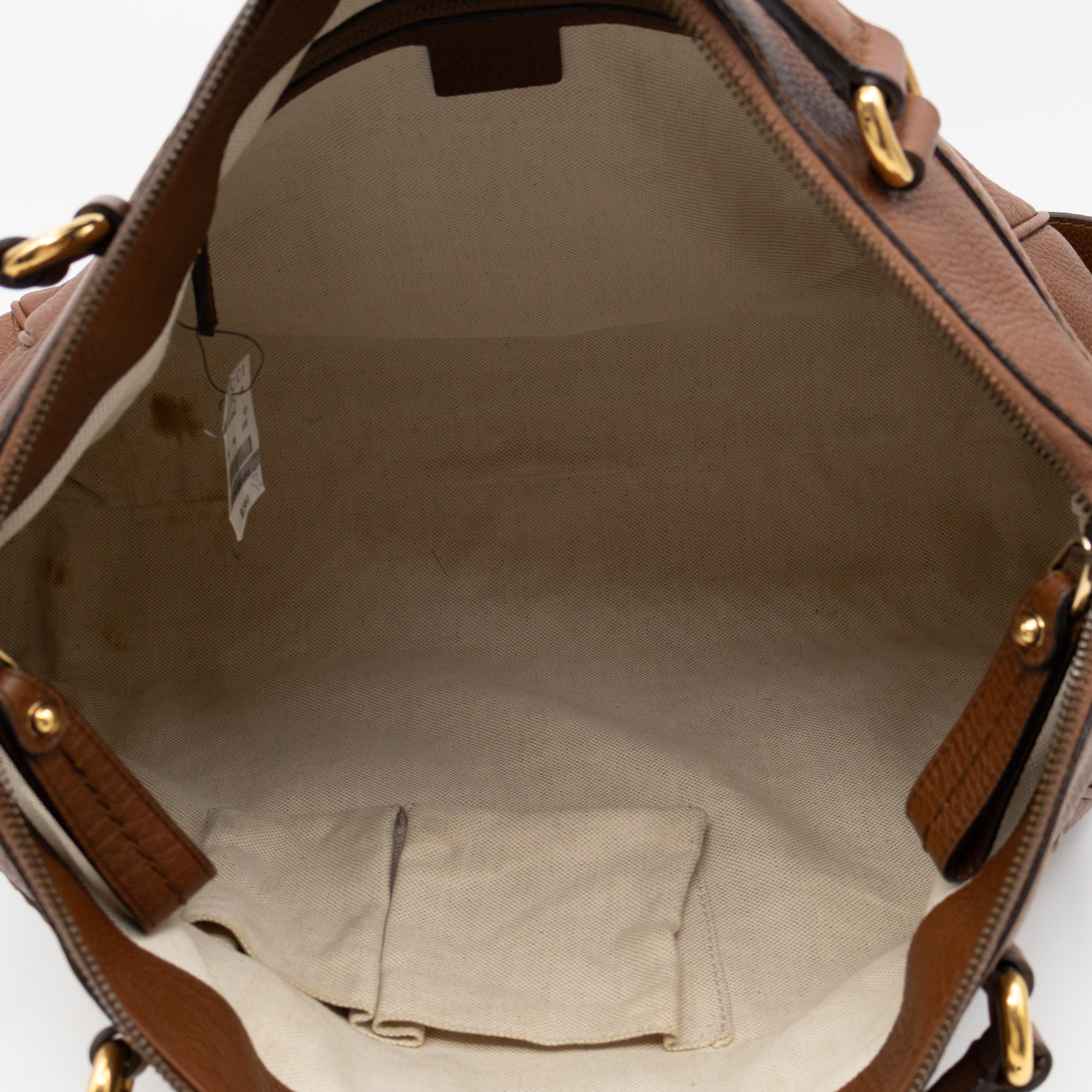 Ride Top Handle Tote Bag Brown Leather