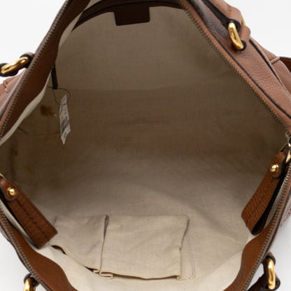 Ride Top Handle Tote Bag Brown Leather