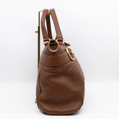 Ride Top Handle Tote Bag Brown Leather