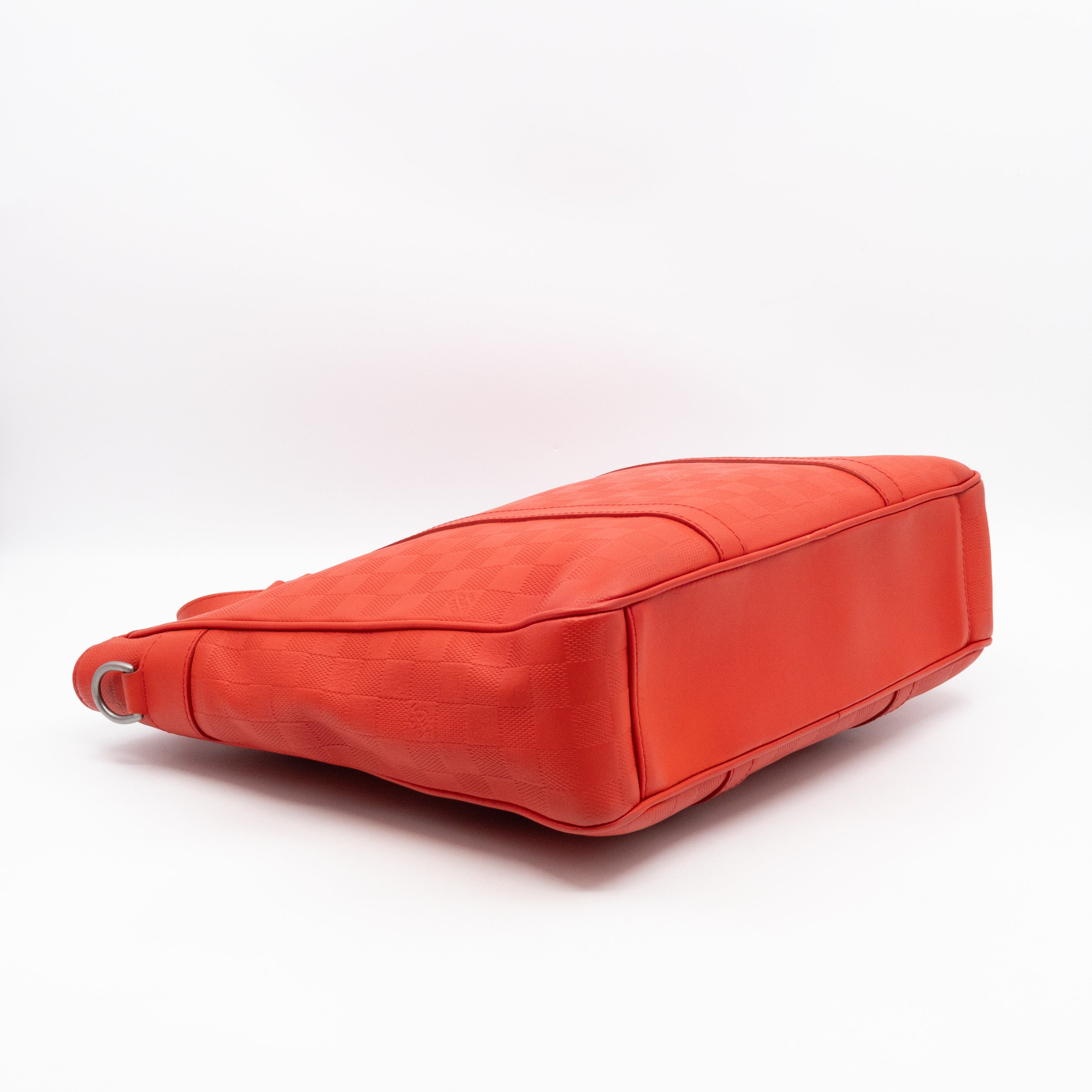 Tadao PM Tote Bag Red Damier Infini Leather