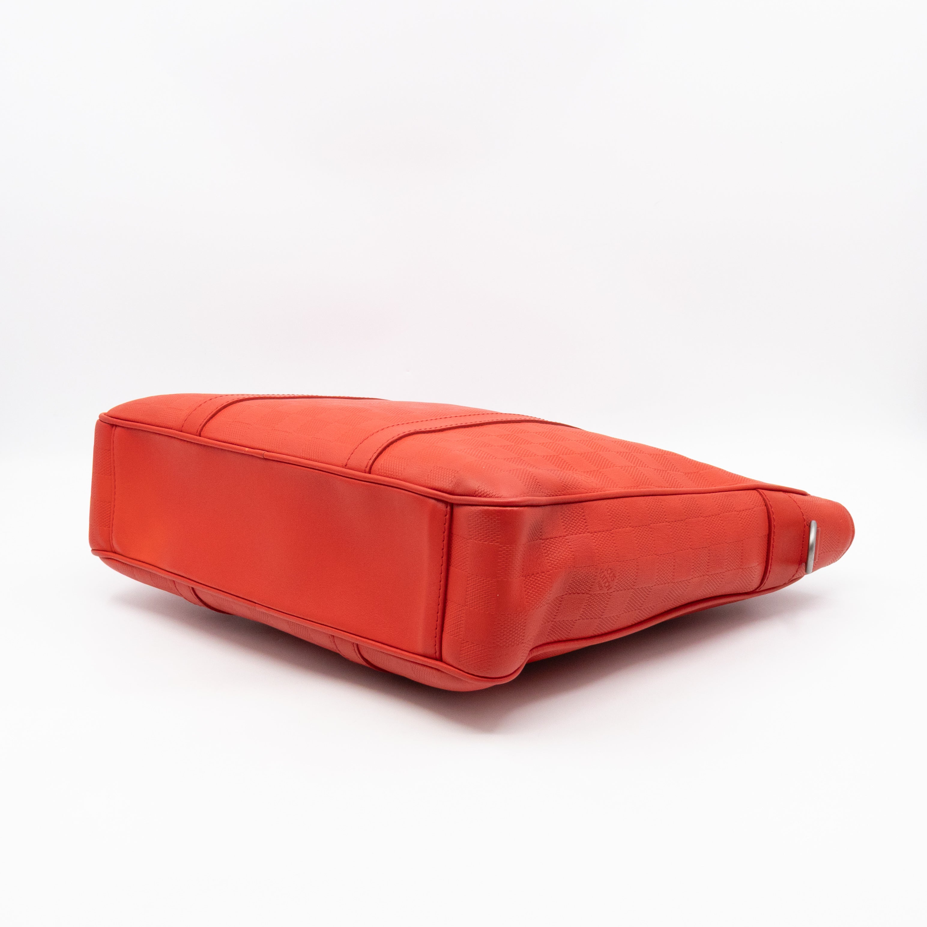 Tadao PM Tote Bag Red Damier Infini Leather