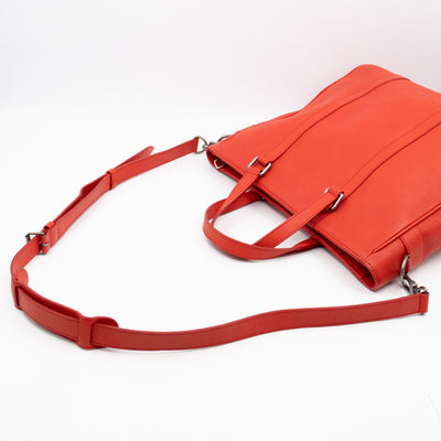 Tadao PM Tote Bag Red Damier Infini Leather