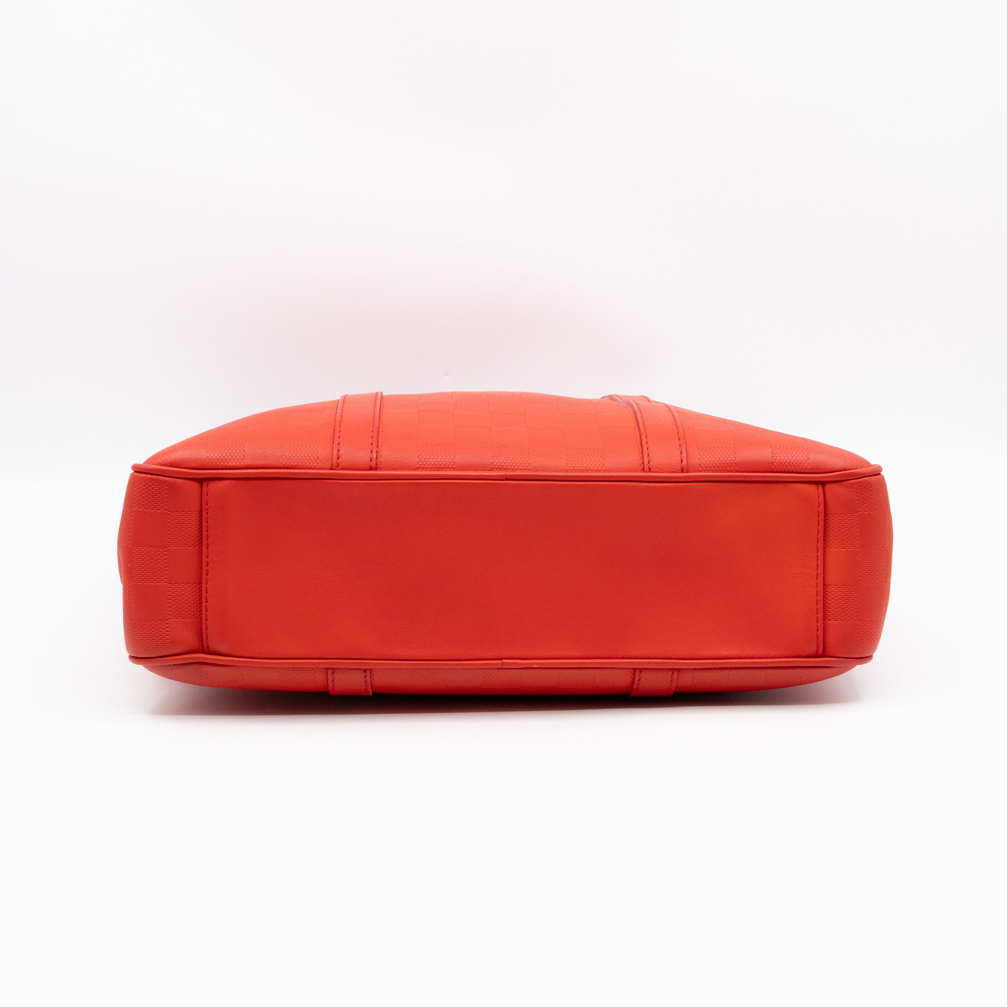 Tadao PM Tote Bag Red Damier Infini Leather