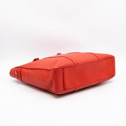 Tadao PM Tote Bag Red Damier Infini Leather