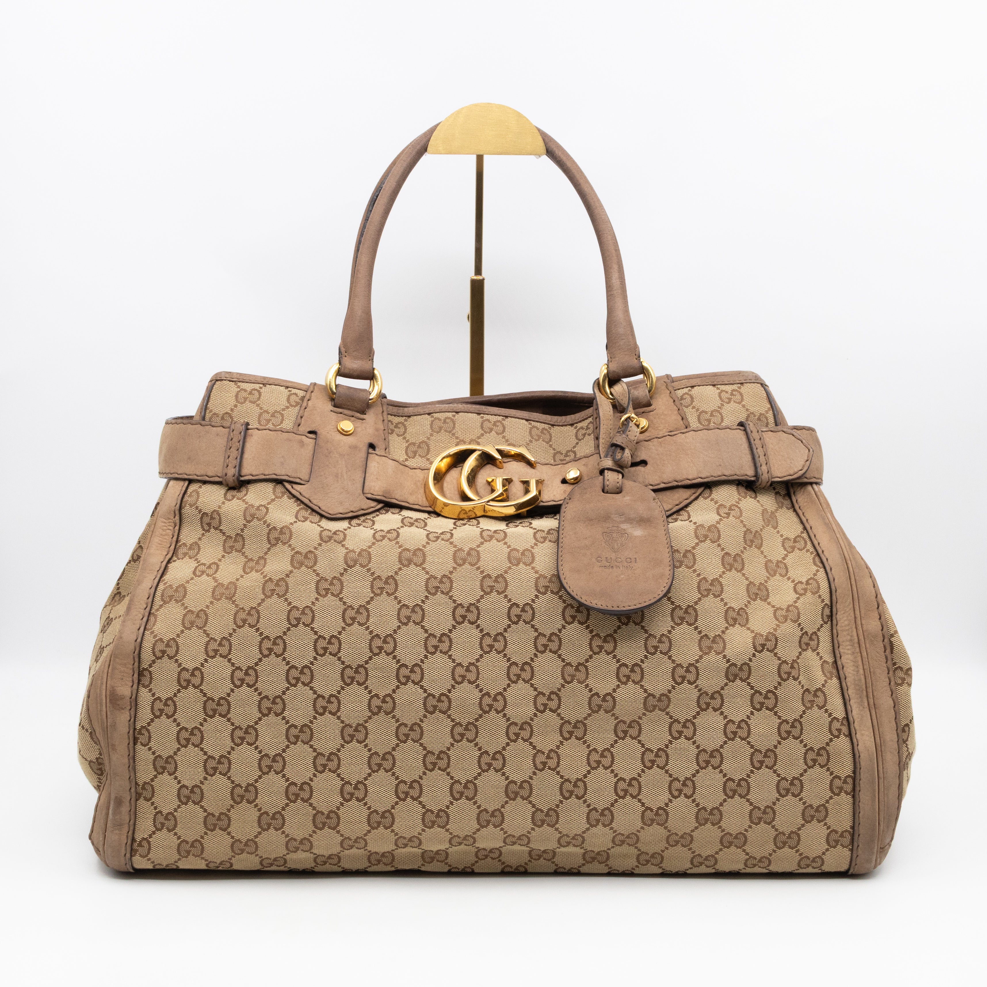Large GG Running Bag Brown GG Supreme Canvas