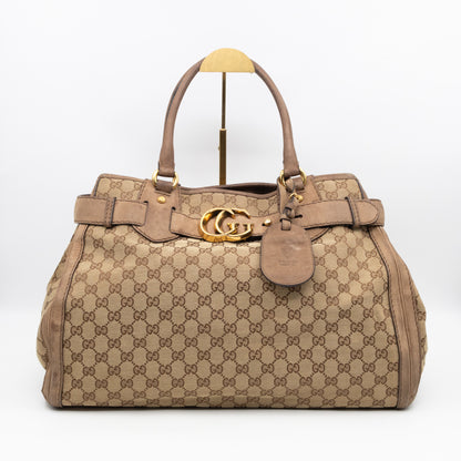 Large GG Running Bag Brown GG Supreme Canvas
