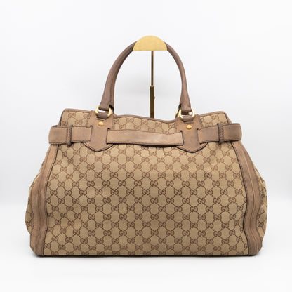 Large GG Running Bag Brown GG Supreme Canvas
