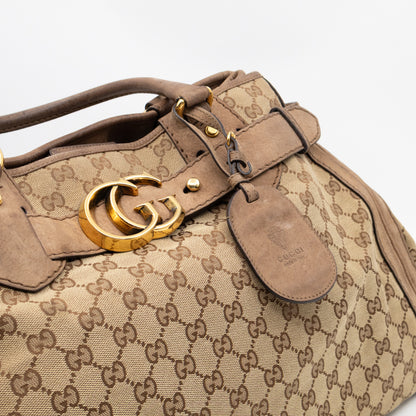 Large GG Running Bag Brown GG Supreme Canvas