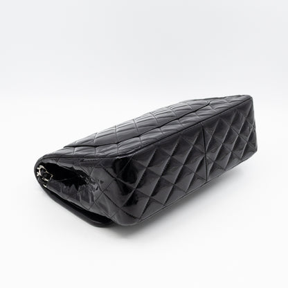 Classic Double Flap Jumbo Black Patent Leather