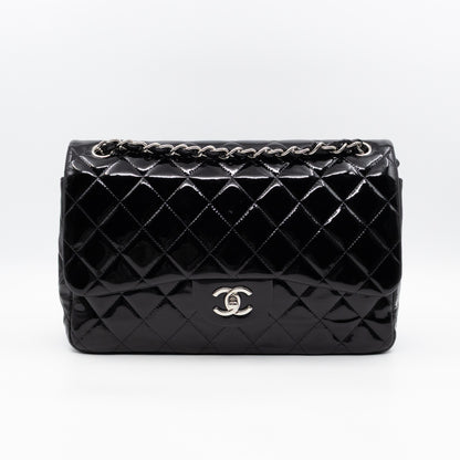 Classic Double Flap Jumbo Black Patent Leather