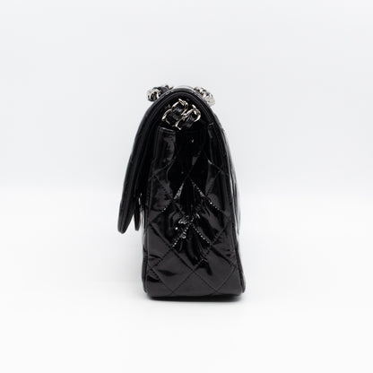 Classic Double Flap Jumbo Black Patent Leather