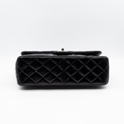 Classic Double Flap Jumbo Black Patent Leather