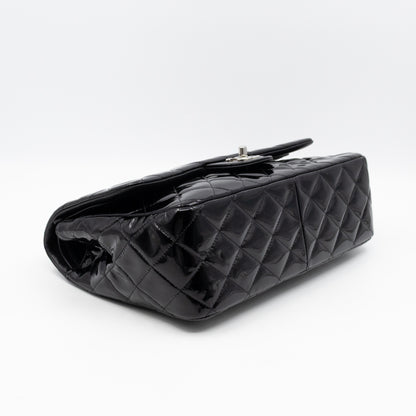 Classic Double Flap Jumbo Black Patent Leather