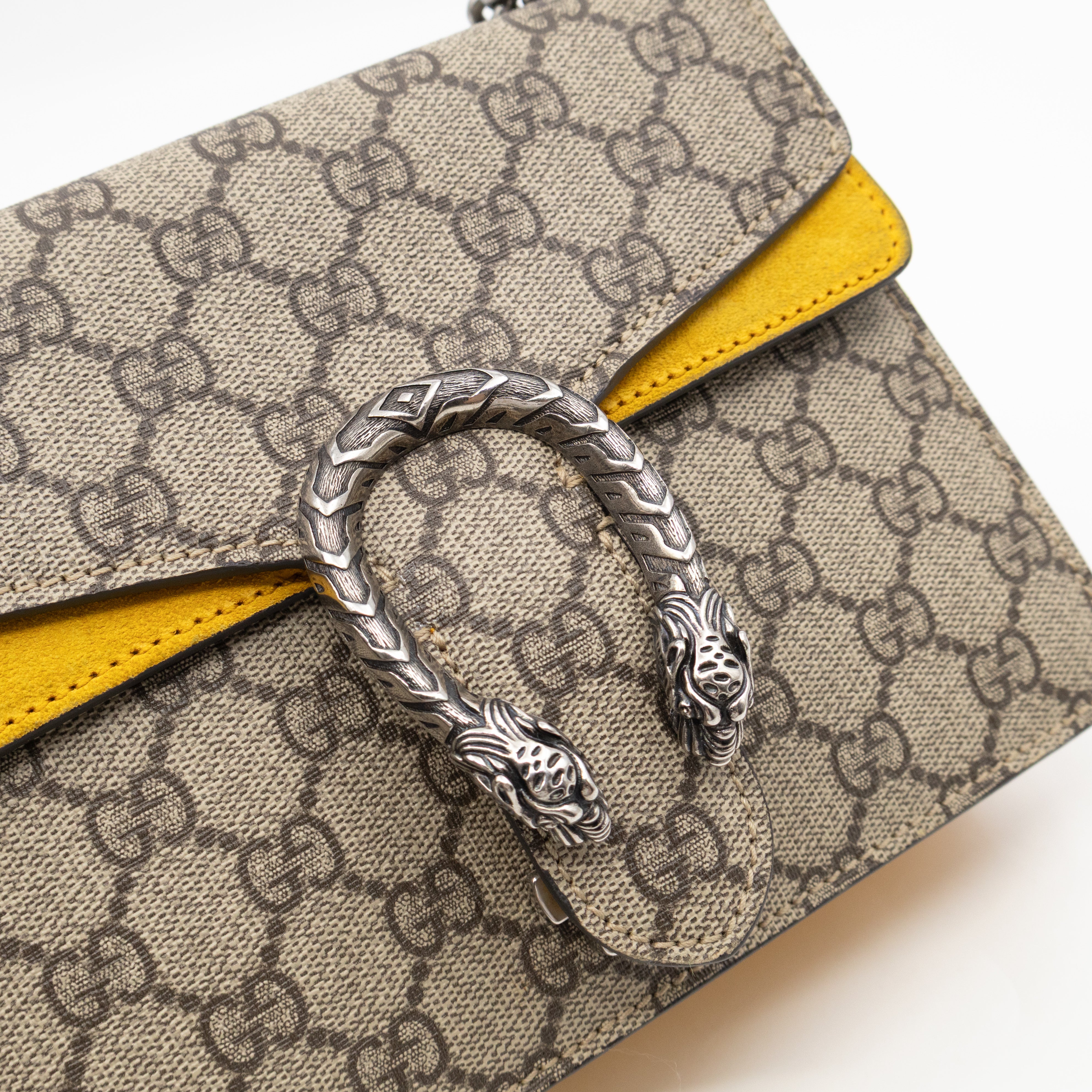 Dionysus Mini GG Supreme Yellow Suede