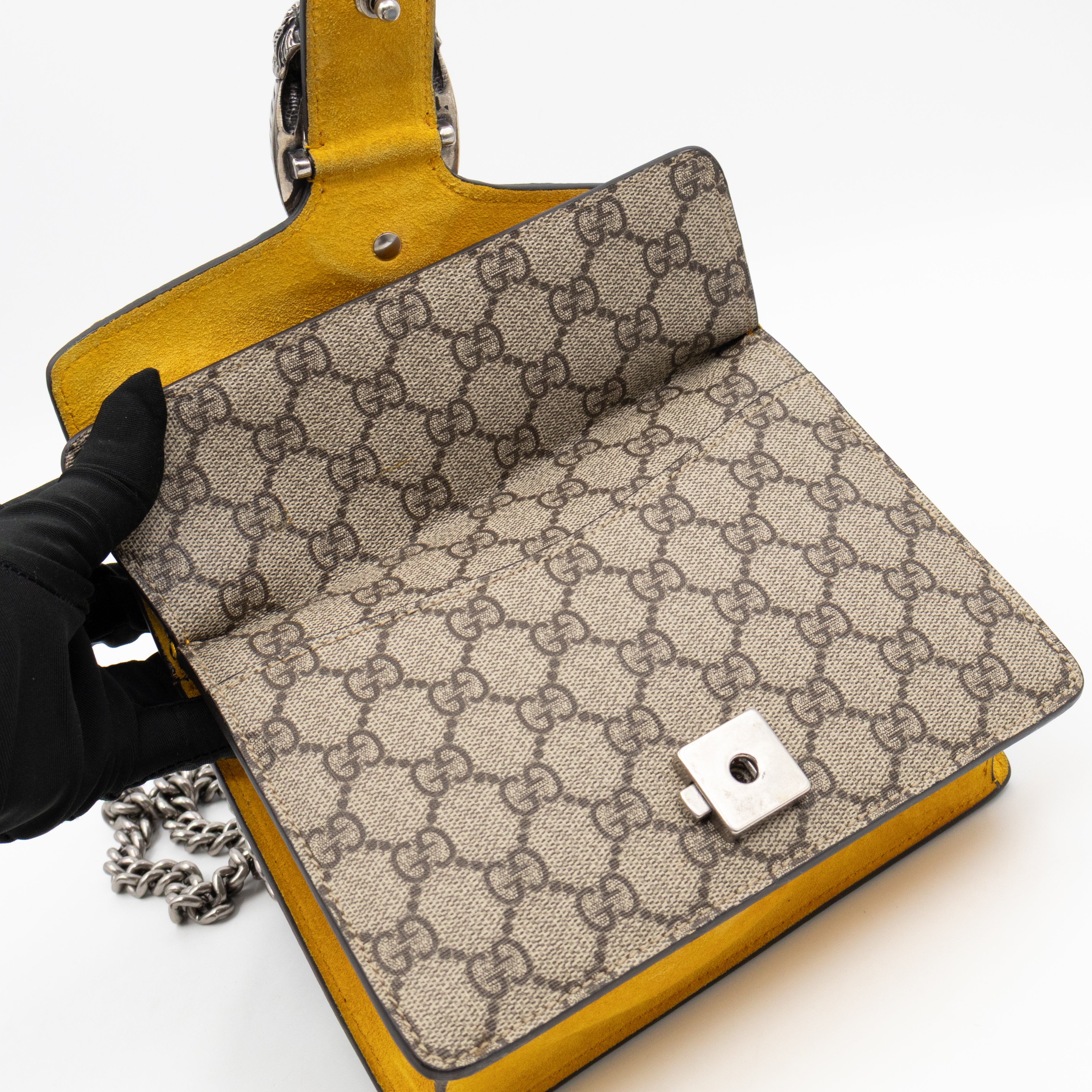 Dionysus Mini GG Supreme Yellow Suede