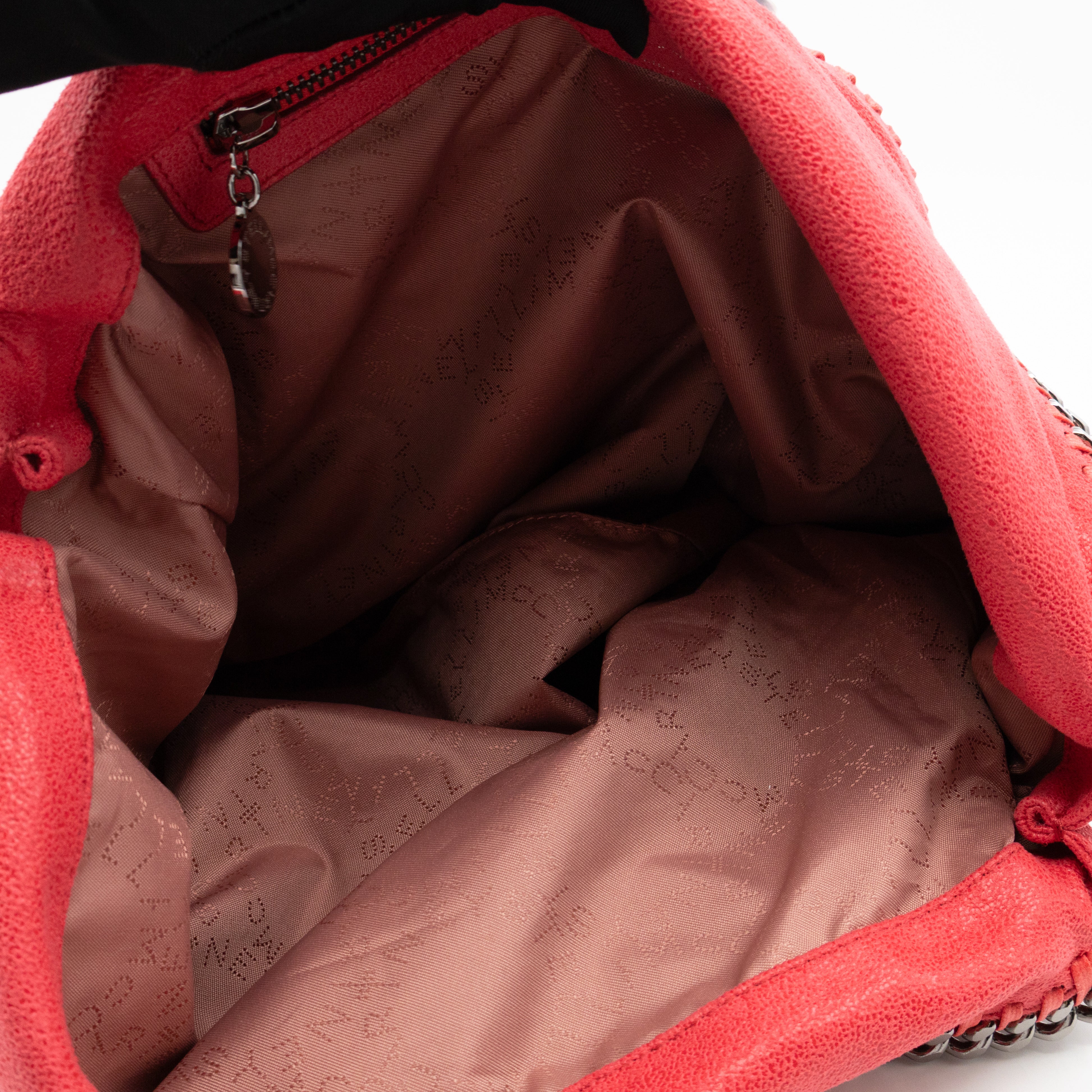 Falabella Fold Over Tote Coral Silver