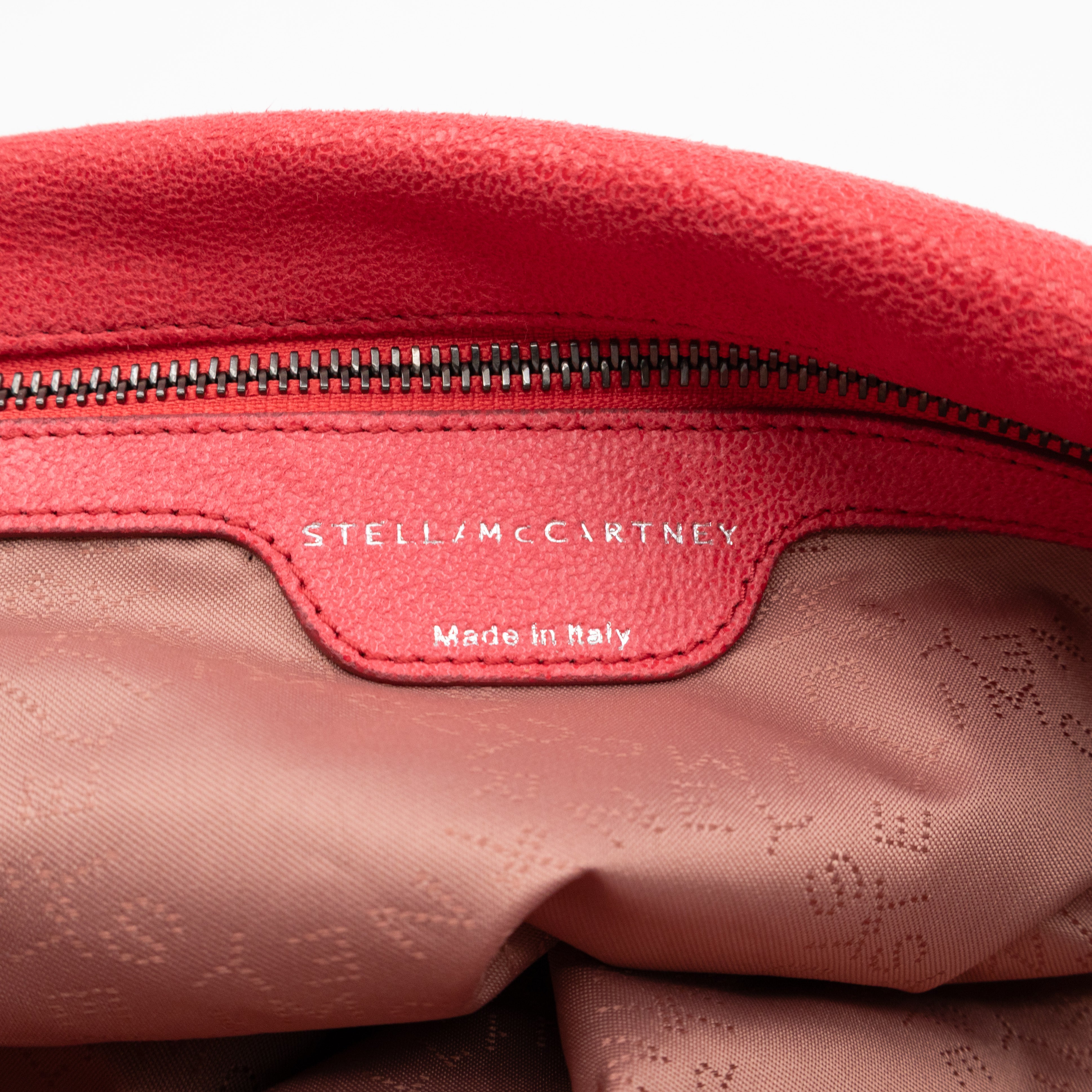 Falabella Fold Over Tote Coral Silver