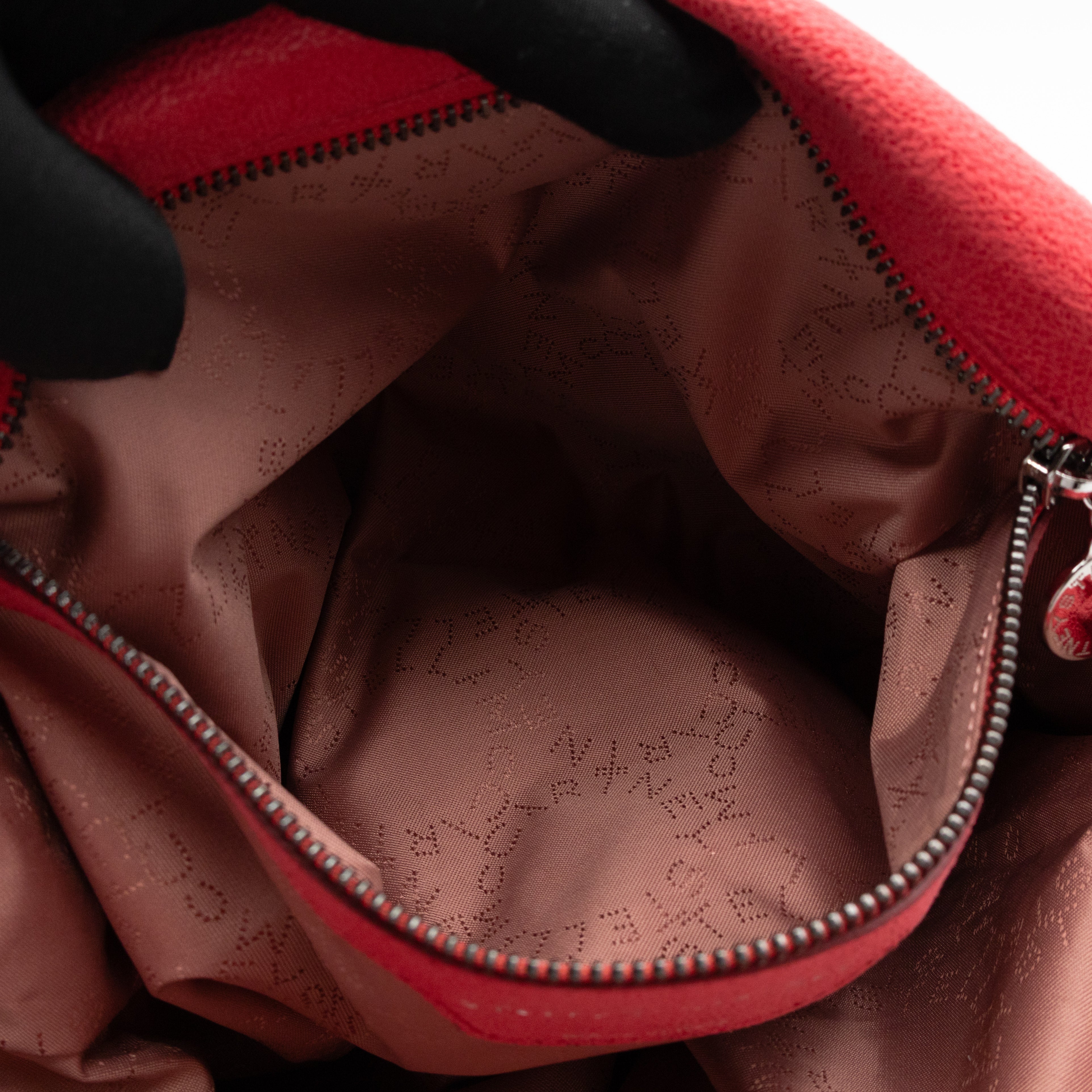 Falabella Fold Over Tote Coral Silver