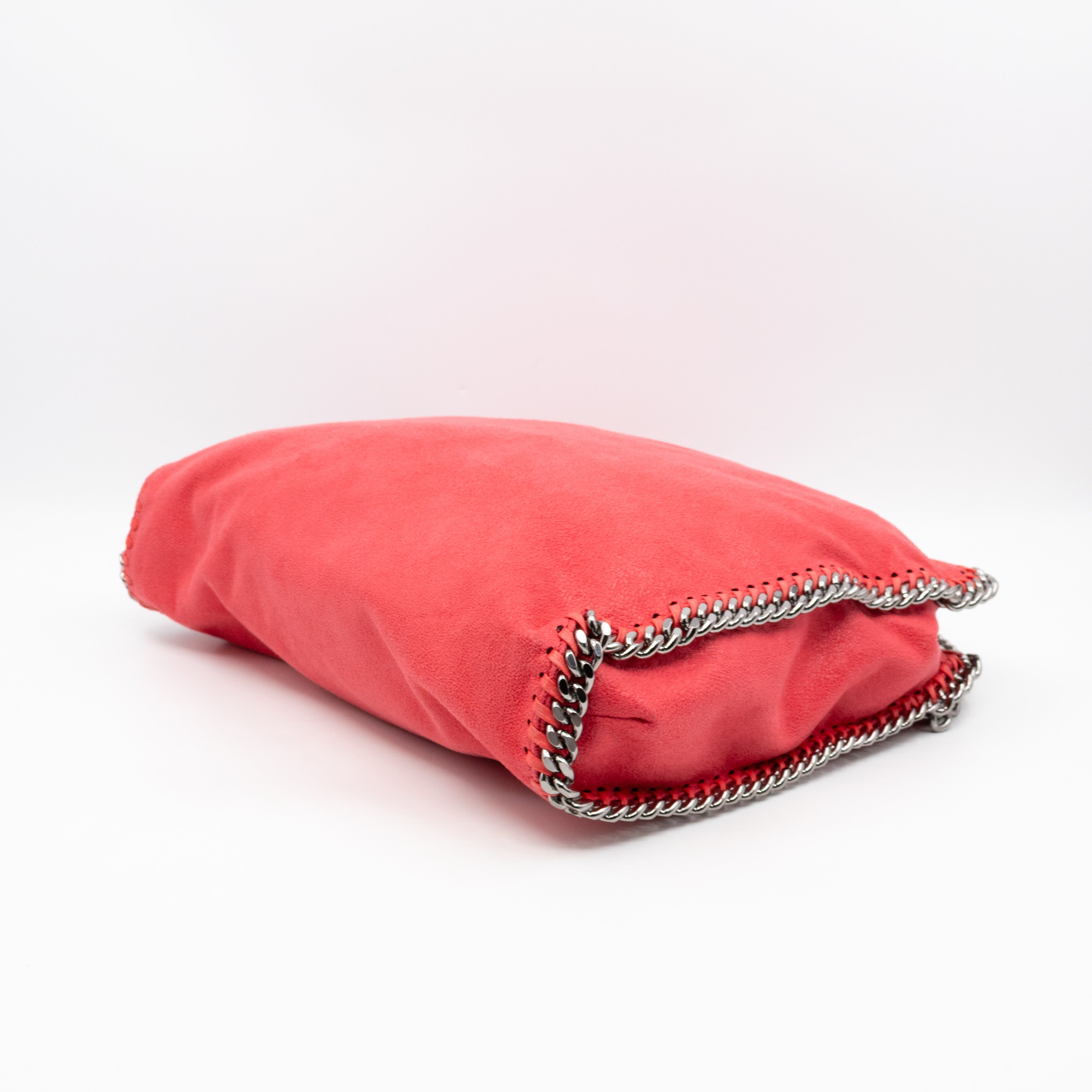 Falabella Fold Over Tote Coral Silver