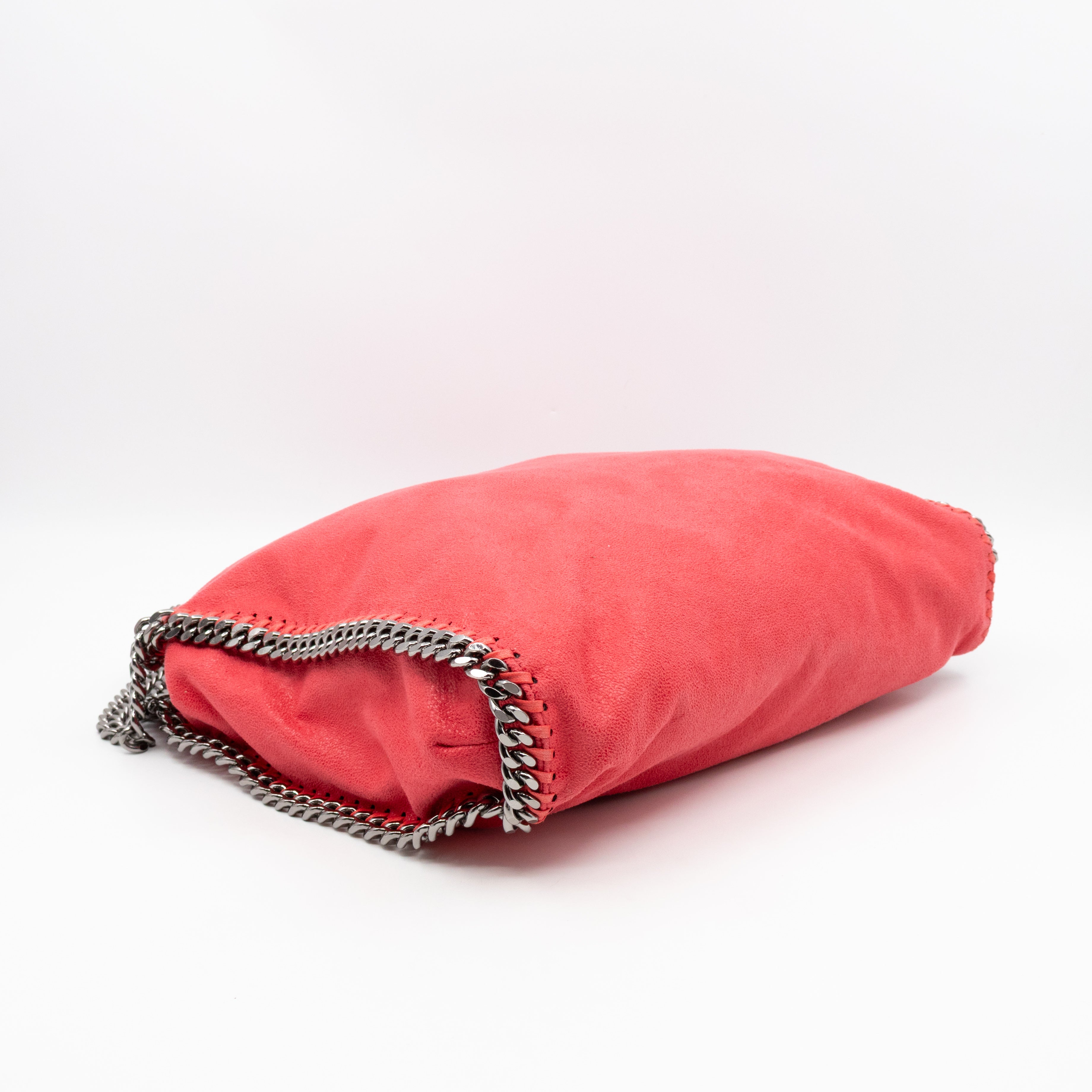 Falabella Fold Over Tote Coral Silver