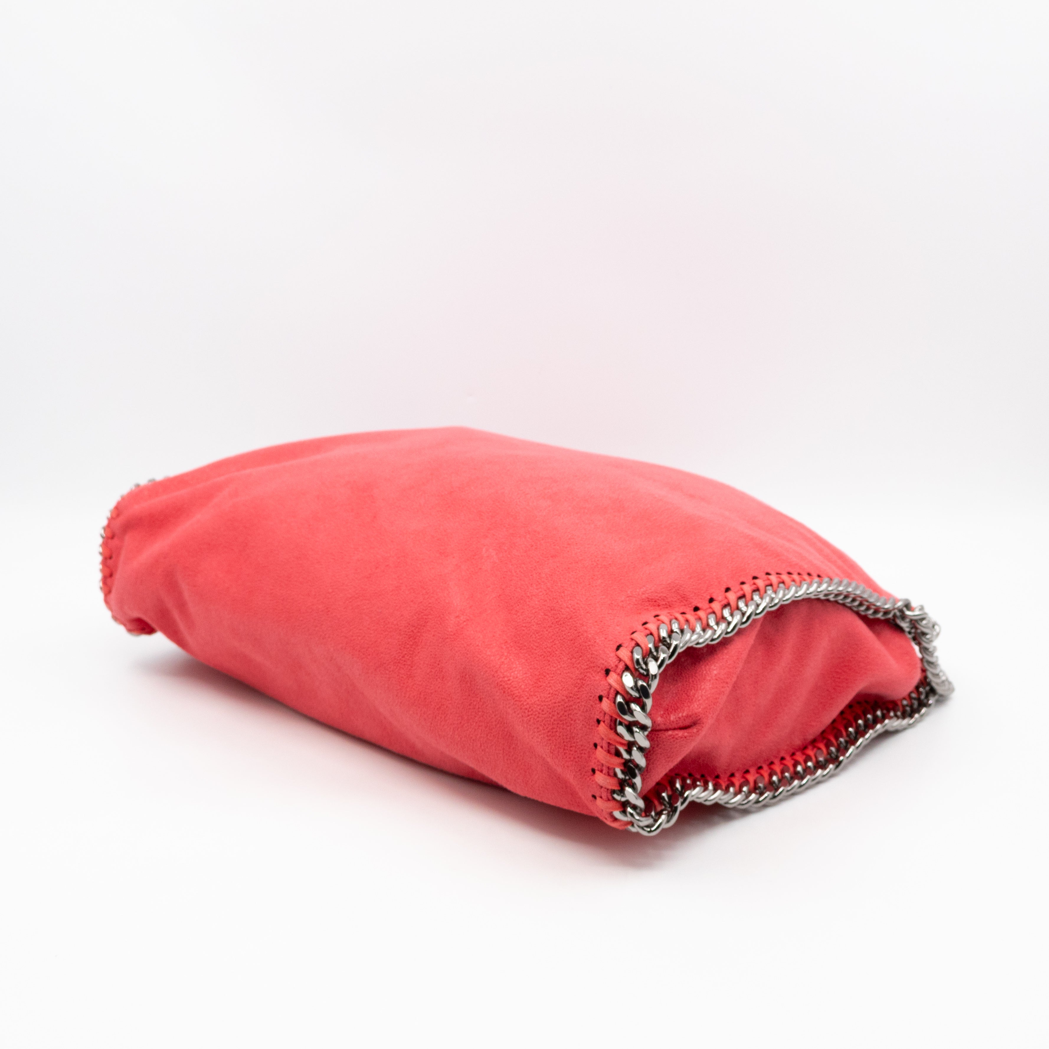 Falabella Fold Over Tote Coral Silver