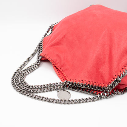 Falabella Fold Over Tote Coral Silver