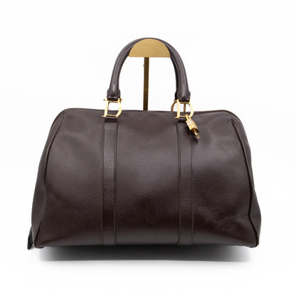 Traveller Bag Marron Fonce Leather