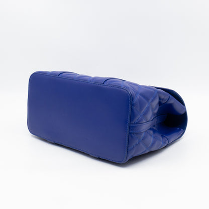 Small Quilted Bayswater Indigo Blue Leather