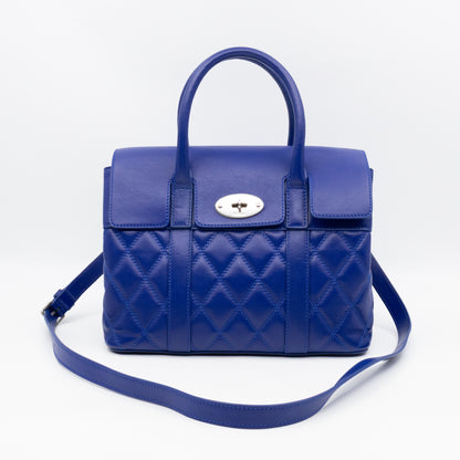 Small Quilted Bayswater Indigo Blue Leather