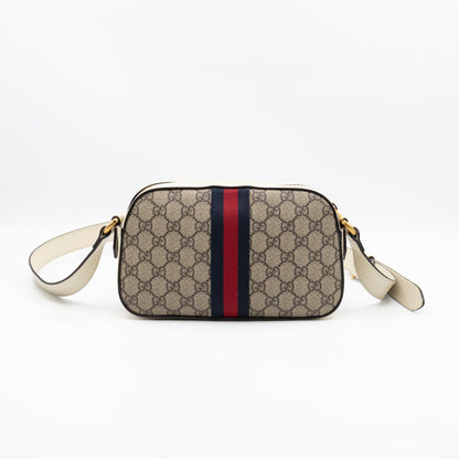 Ophidia Crossbody Bag GG Supreme White Leather