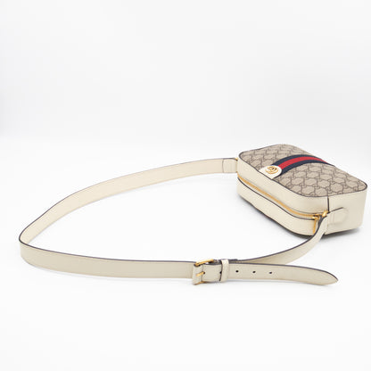 Ophidia Crossbody Bag GG Supreme White Leather