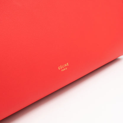 Tie Tote Bag Mini Red Leather