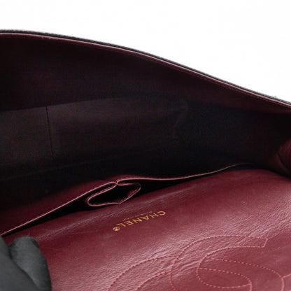 Classic Double Flap Maxi Black Caviar Leather Gold